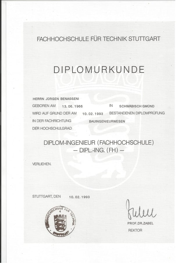 Dipl.-Ing. (FH) Bauingenieurwesen
